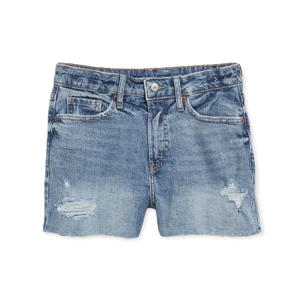 OLD NAVY High-Waisted O.G. Straight Ripped Cut-Off Jean Shorts 8 NWT